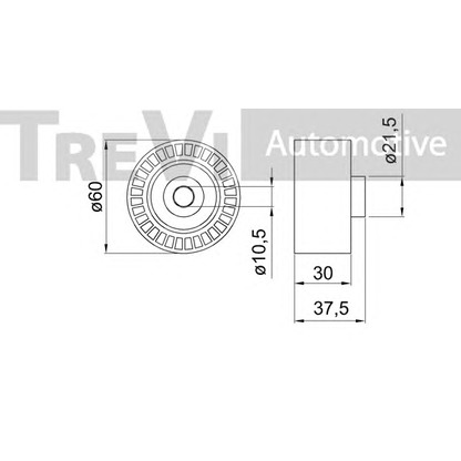 Photo Deflection/Guide Pulley, timing belt TREVI AUTOMOTIVE TD1511