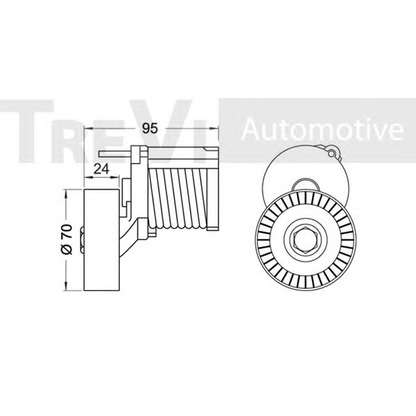 Foto Tensor de correa, correa poli V TREVI AUTOMOTIVE TA1875