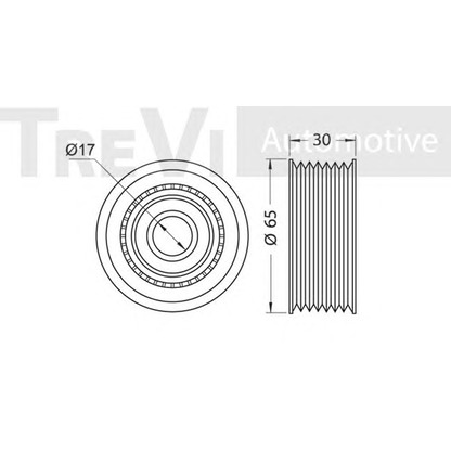 Photo Deflection/Guide Pulley, v-ribbed belt TREVI AUTOMOTIVE TA1881