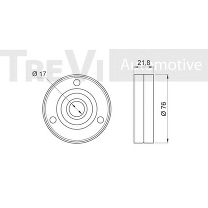 Photo Deflection/Guide Pulley, v-ribbed belt TREVI AUTOMOTIVE TA1851