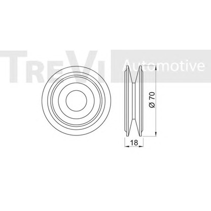 Photo Deflection/Guide Pulley, v-ribbed belt TREVI AUTOMOTIVE TA1179