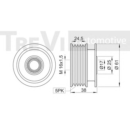 Photo Poulie roue libre, alternateur TREVI AUTOMOTIVE AP1169