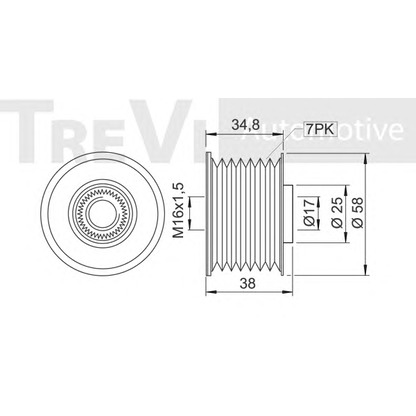 Zdjęcie Alternator - sprzęgło jednokierunkowe TREVI AUTOMOTIVE AP1183