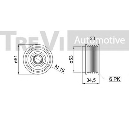 Zdjęcie Alternator - sprzęgło jednokierunkowe TREVI AUTOMOTIVE AP1206