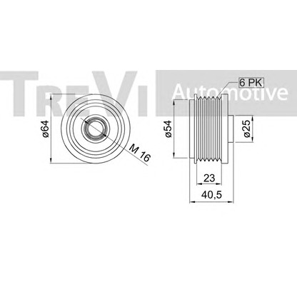 Photo Poulie roue libre, alternateur TREVI AUTOMOTIVE AP1222