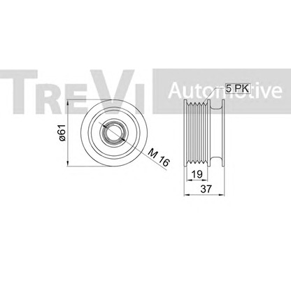 Zdjęcie Alternator - sprzęgło jednokierunkowe TREVI AUTOMOTIVE AP1235