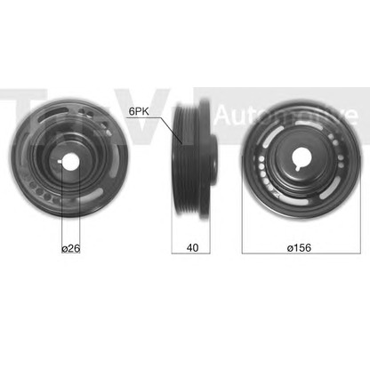 Photo Belt Pulley, crankshaft TREVI AUTOMOTIVE PC1258