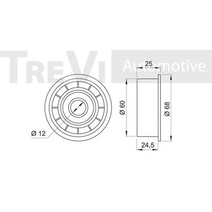 Photo Deflection/Guide Pulley, timing belt TREVI AUTOMOTIVE TD1010