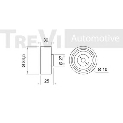 Photo Deflection/Guide Pulley, timing belt TREVI AUTOMOTIVE TD1012
