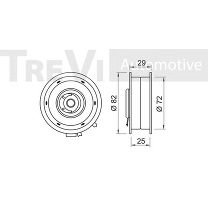 Photo Tensioner Pulley, timing belt TREVI AUTOMOTIVE TD1017