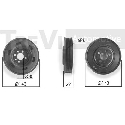 Foto Puleggia cinghia, Albero a gomiti TREVI AUTOMOTIVE PC1175