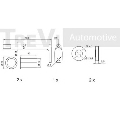 Foto Kit di rulli, Cinghia Poly-V TREVI AUTOMOTIVE TA1773