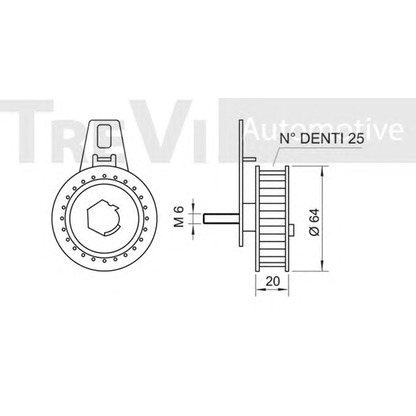 Foto Rullo tenditore, Cinghia dentata TREVI AUTOMOTIVE TD1264