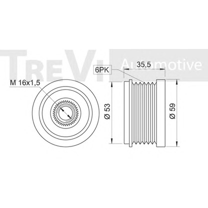 Zdjęcie Alternator - sprzęgło jednokierunkowe TREVI AUTOMOTIVE AP1073