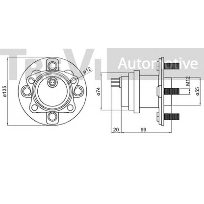 Foto Radlagersatz TREVI AUTOMOTIVE WB1005