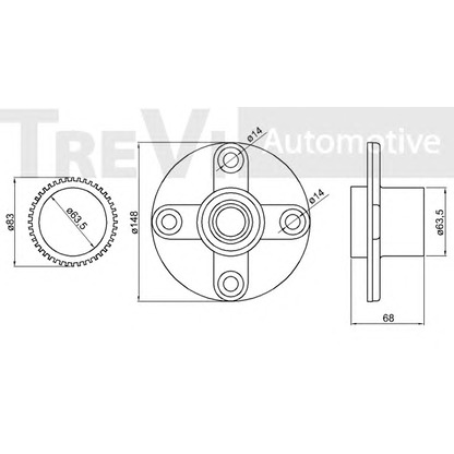 Photo Kit de roulements de roue TREVI AUTOMOTIVE WB1019