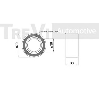 Фото Комплект подшипника ступицы колеса TREVI AUTOMOTIVE WB1023