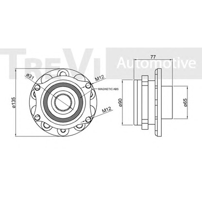 Photo Kit de roulements de roue TREVI AUTOMOTIVE WB1036