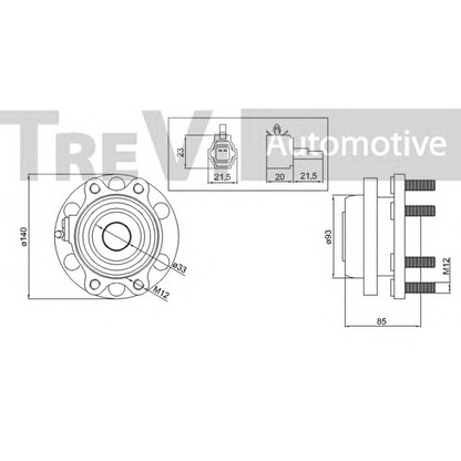 Zdjęcie Zestaw łożysk koła TREVI AUTOMOTIVE WB1047