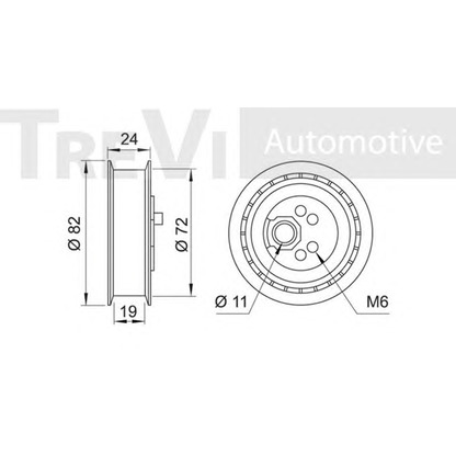 Фото Натяжной ролик, ремень ГРМ TREVI AUTOMOTIVE TD1029