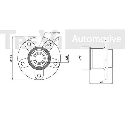 Photo Kit de roulements de roue TREVI AUTOMOTIVE WB1051