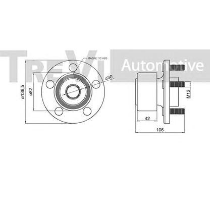 Zdjęcie Zestaw łożysk koła TREVI AUTOMOTIVE WB1061