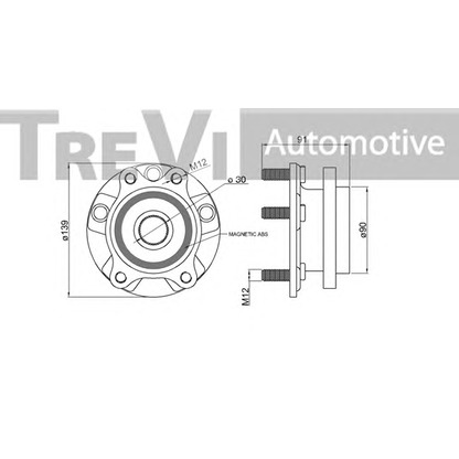 Photo Kit de roulements de roue TREVI AUTOMOTIVE WB1072