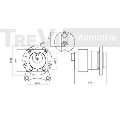 Фото Комплект подшипника ступицы колеса TREVI AUTOMOTIVE WB1092