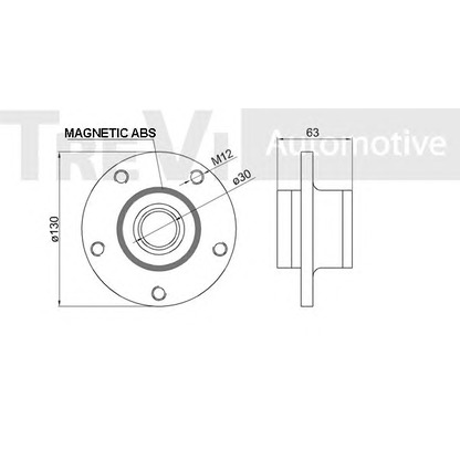 Photo Kit de roulements de roue TREVI AUTOMOTIVE WB1107