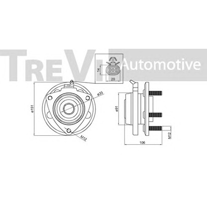 Photo Kit de roulements de roue TREVI AUTOMOTIVE WB1109