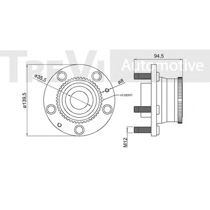 Zdjęcie Zestaw łożysk koła TREVI AUTOMOTIVE WB1114