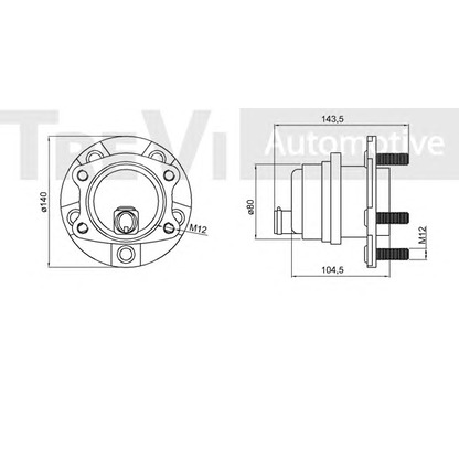 Photo Kit de roulements de roue TREVI AUTOMOTIVE WB1117