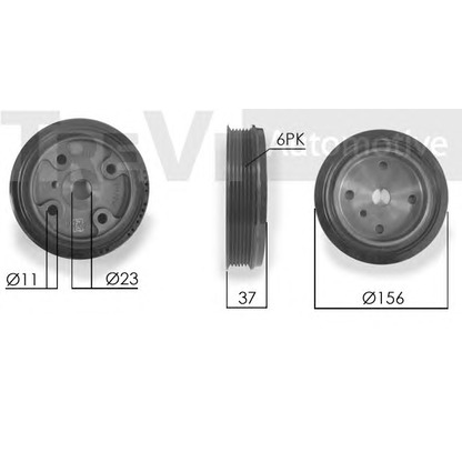 Photo Belt Pulley, crankshaft TREVI AUTOMOTIVE PC1159