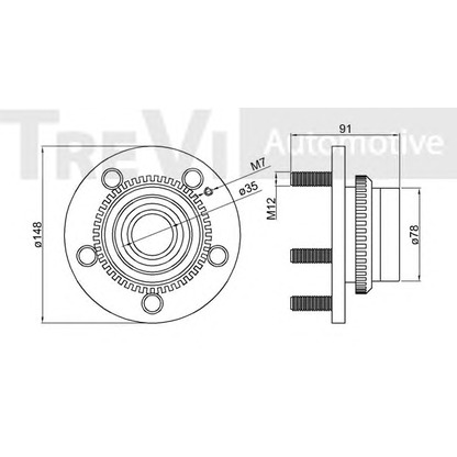 Foto Juego de cojinete de rueda TREVI AUTOMOTIVE WB1135