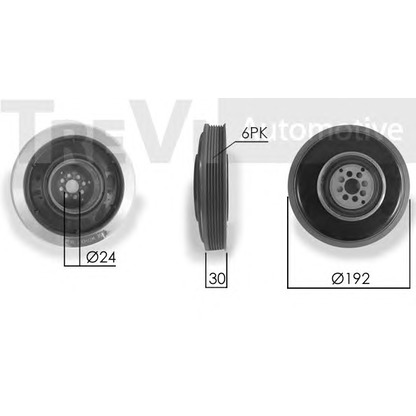 Photo Belt Pulley, crankshaft TREVI AUTOMOTIVE PC1021