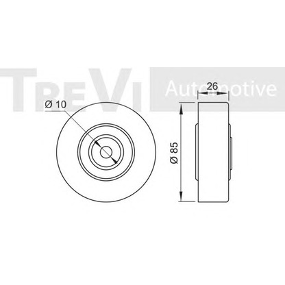 Photo Deflection/Guide Pulley, v-ribbed belt TREVI AUTOMOTIVE TA1582