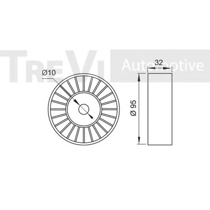 Фото Натяжной ролик, поликлиновой  ремень TREVI AUTOMOTIVE TA1583