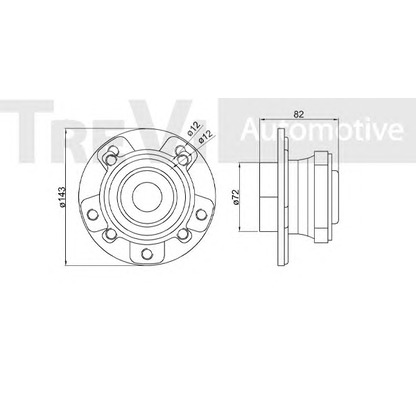 Photo Kit de roulements de roue TREVI AUTOMOTIVE WB1156