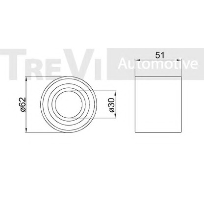 Фото Комплект подшипника ступицы колеса TREVI AUTOMOTIVE WB1168