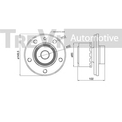 Photo Kit de roulements de roue TREVI AUTOMOTIVE WB1181