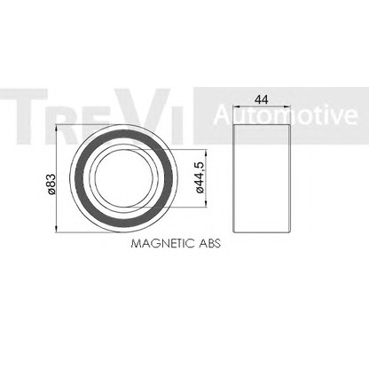 Фото Комплект подшипника ступицы колеса TREVI AUTOMOTIVE WB1193