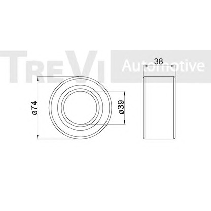 Фото Комплект подшипника ступицы колеса TREVI AUTOMOTIVE WB1201