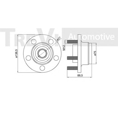 Фото Комплект подшипника ступицы колеса TREVI AUTOMOTIVE WB1212
