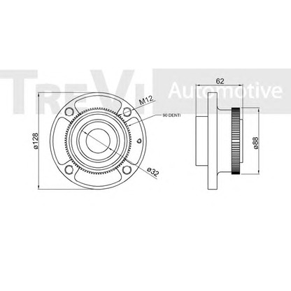 Фото Комплект подшипника ступицы колеса TREVI AUTOMOTIVE WB1227