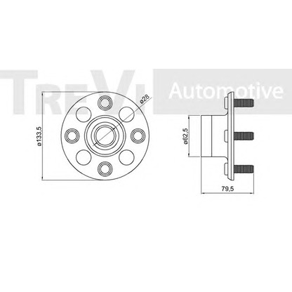 Photo Kit de roulements de roue TREVI AUTOMOTIVE WB1267