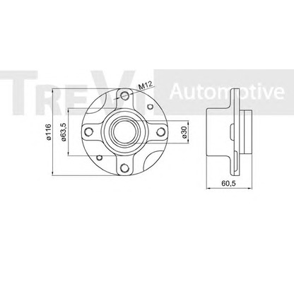 Photo Kit de roulements de roue TREVI AUTOMOTIVE WB1283