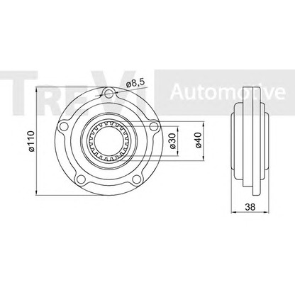 Фото Комплект подшипника ступицы колеса TREVI AUTOMOTIVE WB1290