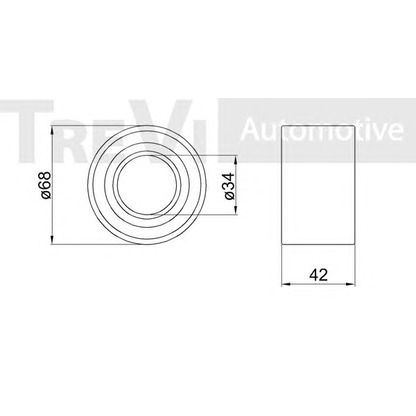 Фото Комплект подшипника ступицы колеса TREVI AUTOMOTIVE WB1335