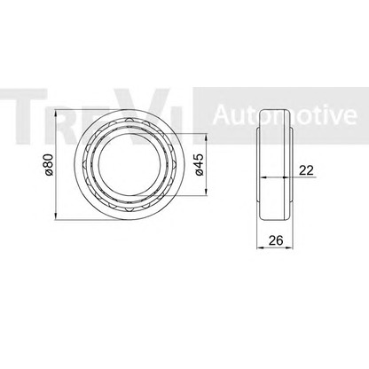 Фото Комплект подшипника ступицы колеса TREVI AUTOMOTIVE WB1357