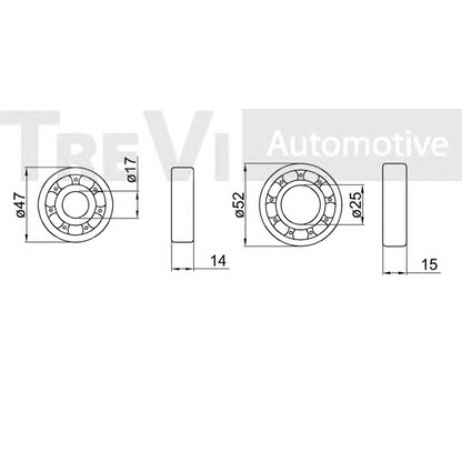 Photo Kit de roulements de roue TREVI AUTOMOTIVE WB1372
